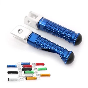 Blue CNC MPRO Front Foot Pegs For Ducati 899 Panigale S/R 13 14 15 16 17 - Picture 1 of 7