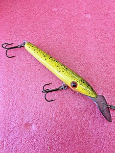 F7 Vintage RAR! Full Moon Tackle Co. Holz Angelköder Mantorville MN Minn  - Bild 1 von 6