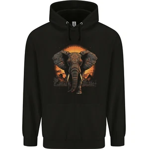 Sunset Tribal Elephant Fantasy Childrens Kids Hoodie - Picture 1 of 3