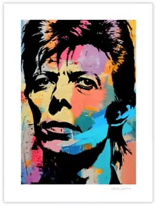 "Impresión de bellas artes Bowie Colors 18x24"" firmada a mano por el artista Stephen Chambers" - Imagen 1 de 1