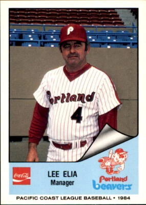 1984 Portland Beavers Cramer #200 Lee Elia Clearwater Florida FL Baseball Card - Image 1 of 2