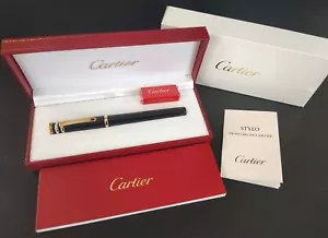 NEW Trinity de Cartier fountain pen 18K 750 Gold F nib with Box Refill - Picture 1 of 6