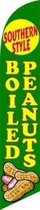 SÜDLICHER STIL GEKOCHTE ERDNÜSSE Feder Swooper Flattern Flagge vertikal Banner - Bild 1 von 2