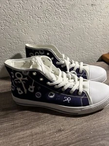 NEW Custom Prince Purple Canvas Shoes Men’s Size9 Womens Size10 Purple And White - Picture 1 of 6