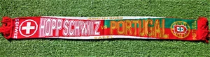 SCHWEIZ SUISSE Portugal Schal FAN Switzerland + NEU + EM Scarf Echarpe Sammler - Picture 1 of 1