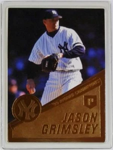 Tarjeta de oro 22KT 2000 Danbury Mint Jason Grimsley 1999 Yankees Championship #17 - Imagen 1 de 1