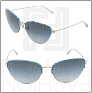 OLIVER PEOPLES 1133 Kiley OV1133 Metal Sunglasses Silver Blue Silk Julep Enamel