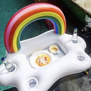 Portavasos inflable para bebidas flotador playa piscina fiesta cerveza bebida flotadores soporte - Imagen 1 de 6