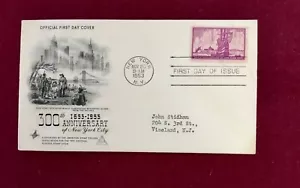 Erster Ausgabetag 300. 1653-1953 Jahrestag New York City Briefmarke - Bild 1 von 2