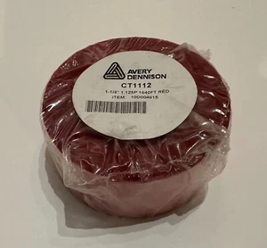 AVERY DENNISON THERMAL TRANSFER PRNTER RIBBON CT1112 10D004615 30mm x 500m -RED - Picture 1 of 3