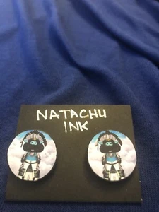 Handpainted Native American Earrings - Picture 1 of 2