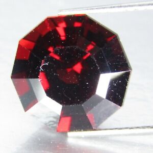 4.45Cts Stunning 100% Natural Red Garnet 9.5mm Round Custom Cut Gemstone Ref-VDO
