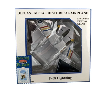 Model Power Postage Stamp Planes 1:115 P-38 Lightning WWII USAF Fighter 5362-1 - Image 1 of 4