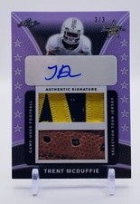 2019 Leaf - Trent McDuffie  3/3 - All-American Bowl 2 Swatch Auto - K. C. CHIEFS