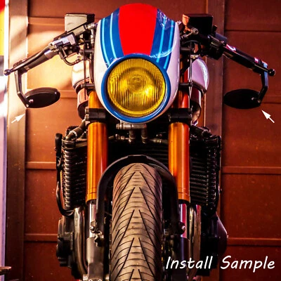 Espejos retrovisores negros de 7/8" para Suzuki GS500F GN400 TU250 Foto 1 de 4