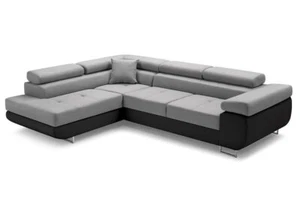 Corner Sofa Bed With Storage & Adjustable Headrests 'Oston' Settee Sofanatic New - Picture 1 of 54