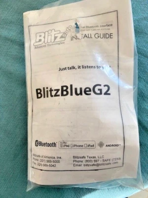 BlitzBlue G2R  Universal Bluetooth Car Stereo Adapter Blitzsafe Made in USA - Image 1 of 2