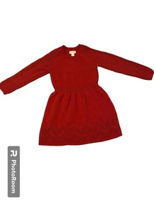Cat And Jack Size XS (4/5)  Red Sweater w/ Glitter Dress - Picture 1 of 5