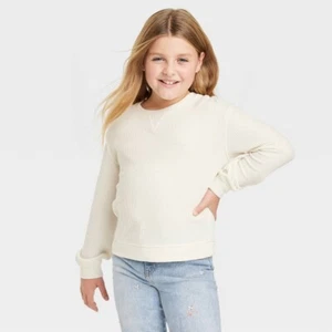Prenda para gofres acogedora para niñas - crema Cat & Jack M 7/8, marfil - Imagen 1 de 1