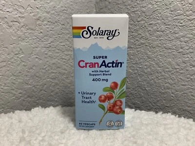 Solaray Super Cranactin 蔓越莓 AF 提取素食胶囊,400 毫克,60 粒 — 第 1/4 张图片