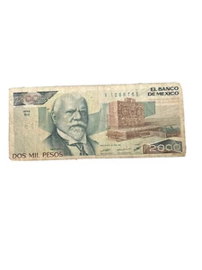 CIRCULATED Mexico Banknote 2000 Pesos Paper Money - Picture 1 of 2
