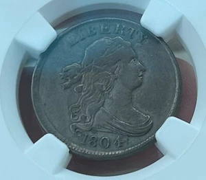 1804 C-11 Plain 4 w/stems, NGC VF, Nice & scarce - Picture 1 of 6