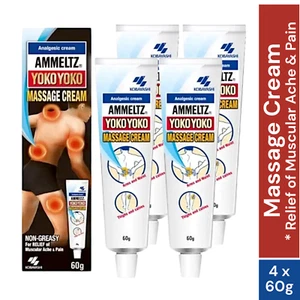 AMMELTZ Yoko Yoko Massage Cream Relief of Muscular Ache Pain & Sprain (4 x 60g) - Picture 1 of 8