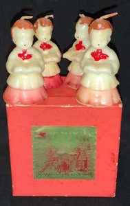 VINTAGE LOT TAVERN CANDLES W/BOX - FOUR SMALL CHOIRBOYS - Picture 1 of 9