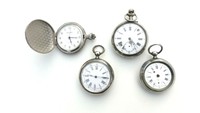 Lot 4 Montres  Gousset - Pour pièce à restaurer - Beaucourt - Drimex - Argentan