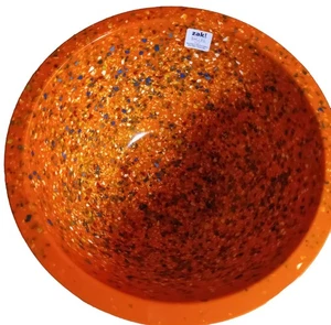 ZAK Designs NEU große Rührschüssel Salat Melamin Konfetti gesprenkelt orange - Bild 1 von 5