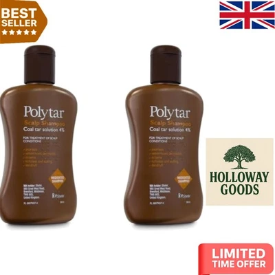 150ml Coal Tar Shampoo (Pack of 2) - Gentle Anti-Itch Cleanser for Adults - Image 1 of 2