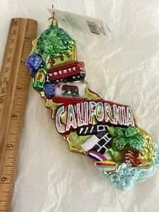 Christopher Radko CALIFORNIA DREAMIN State Weihnachtsschmuck mit Etikett ohne Box - Bild 1 von 5