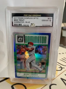 Topps Mike Trout Dominator FSG GEM 10 2017 - Imagen 1 de 2