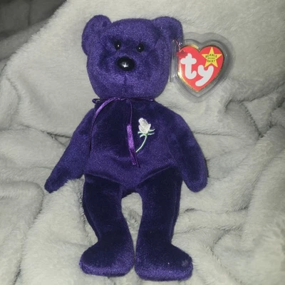 1997 Gorro Smooshed Crooked Face Error Bebé Oso Juguete Indonesia Princesa Diana Foto 1 de 4