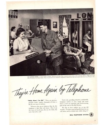 Sistema telefónico Bell 1952 Camp Gordon Georgia centro telefónico vintage arte publicitario impreso Foto 1 de 2