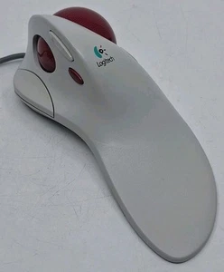 Logitech TrackMan Marble FX Wired Ergonomic Mouse w/Input Adapter-UNTESTED - Picture 1 of 7