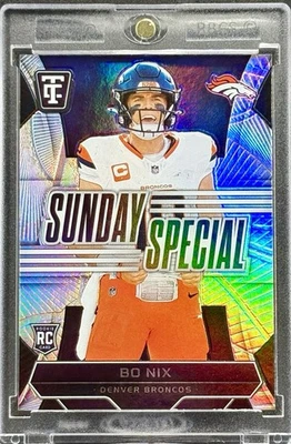 Bo Nix  RARE ROOKIE RC REFRACTOR  INVESTMENT CARD SSP PANNI BRONCOS MINT - Image 1 of 2