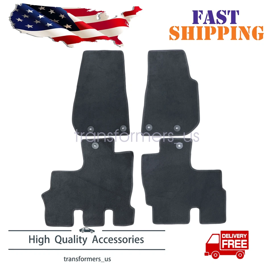 Alfombrillas delanteras y traseras negras para Jeep Wrangler 2014 2015 2016 2017 nuevas Foto 1 de 4