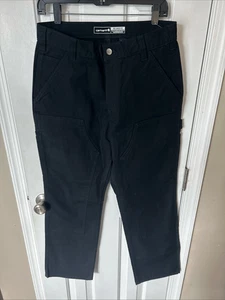 Carhartt 21' Double Knee Denim Hose Schwarz Relaxed Fit Größe 31x30 Neu mit Etikett - Bild 1 von 6
