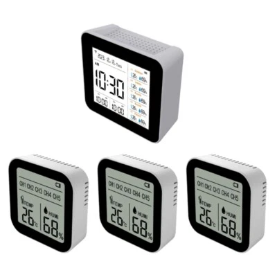 WiFi Weather Temperature Humidity Meter Clock Alarm Calendar - Image 1 of 4