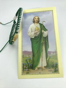 Saint Jude~Handmade Bracelet~ San Judas Tadeo Pulsera De Hilo Bicolor - Picture 1 of 7