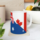 Tasse à tasse 11 oz drapeau australien canadien moitié Australie Canada