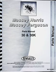 Catálogo manual de piezas de tractor Massey Harris 30K 30 - Imagen 1 de 9