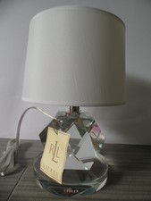 Ralph Lauren Crystal Lamps | eBay - RALPH LAUREN FACETED LAMP CRYSTAL WHITE SHADE SIGNED DESK TABLE EVANNA  CHROME