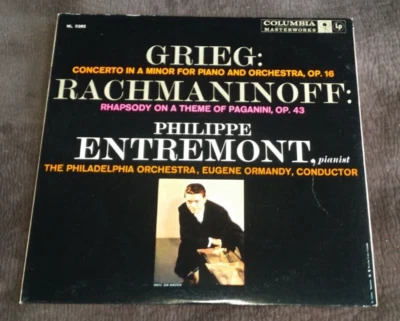 Philippe Entremont Grieg: Concerto In A & Rachmaninoff 1959 Mono Canadian LP - Image 1 of 2