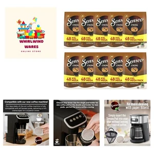 48 Count Strong Dark Roast Coffee Pods - Ideal for Brewing Hot or Iced Coffee - Picture 1 of 11