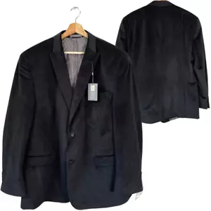 NWT Joe Joseph Abboud Men's 48R Polyester Black Sport Coat Blazer Dinner Jacket - Picture 1 of 15
