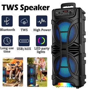 6800W Portable Bluetooth Speaker Dual Sub woofer Heavy Bass Sound System Party - Picture 1 of 17