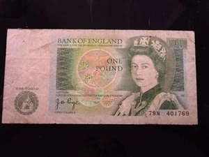 UK 1 Pound ND 1978-1984 1769h90 P377 England Sir Isaac Newton United Kingdom - Picture 1 of 2