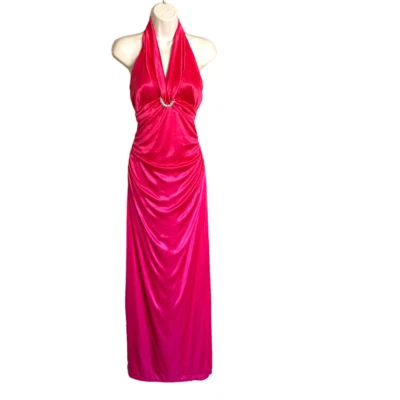 My Michelle Flattering Halter Neck Draped Maxi Gown Medium - Image 1 of 4